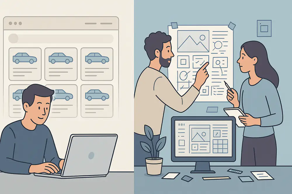 مقایسه اسکریپت دیوار با طراحی اختصاصی