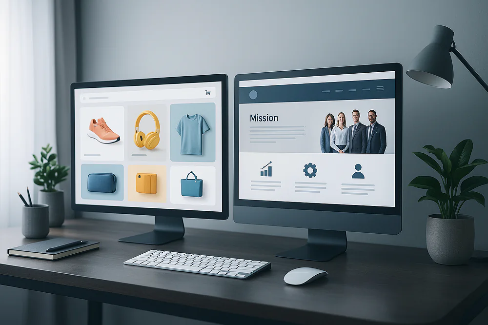 تفاوت سایت فروشگاهی و شرکتی چیست؟