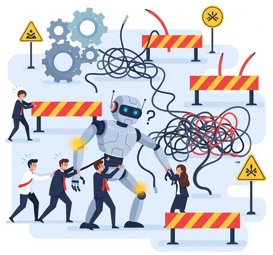 چالش های پیاده سازی هوش مصنوعی: راهنمای جامع کسب‌وکارها