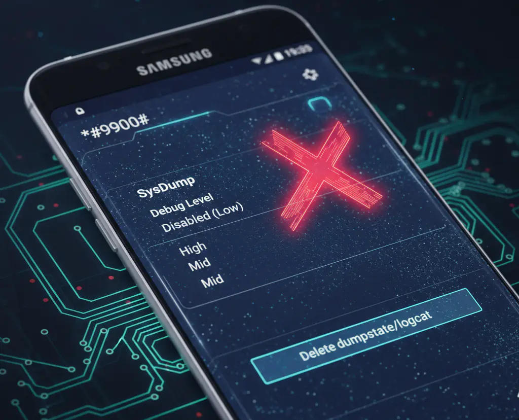 معنی Debug Level در سامسونگ چیست؟ (بررسی فنی کد *#9900#)