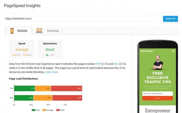 سرعت بارگذاری وب سایت