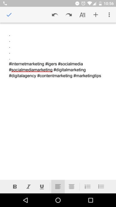 اضافه کردن هشتگ اینستاگرام