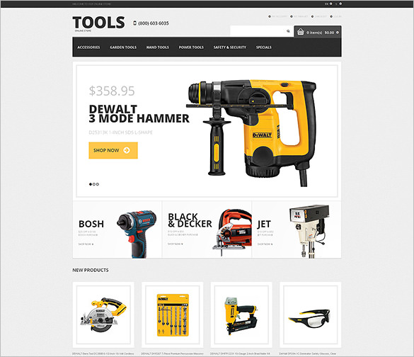طراحی فروشگاه ابزار و یراق