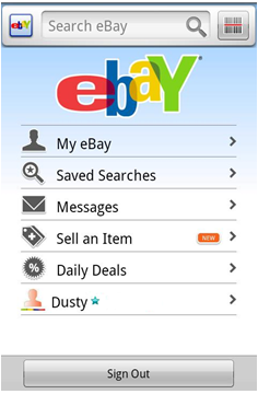 اپلیکیشن فروشگاهی ebay