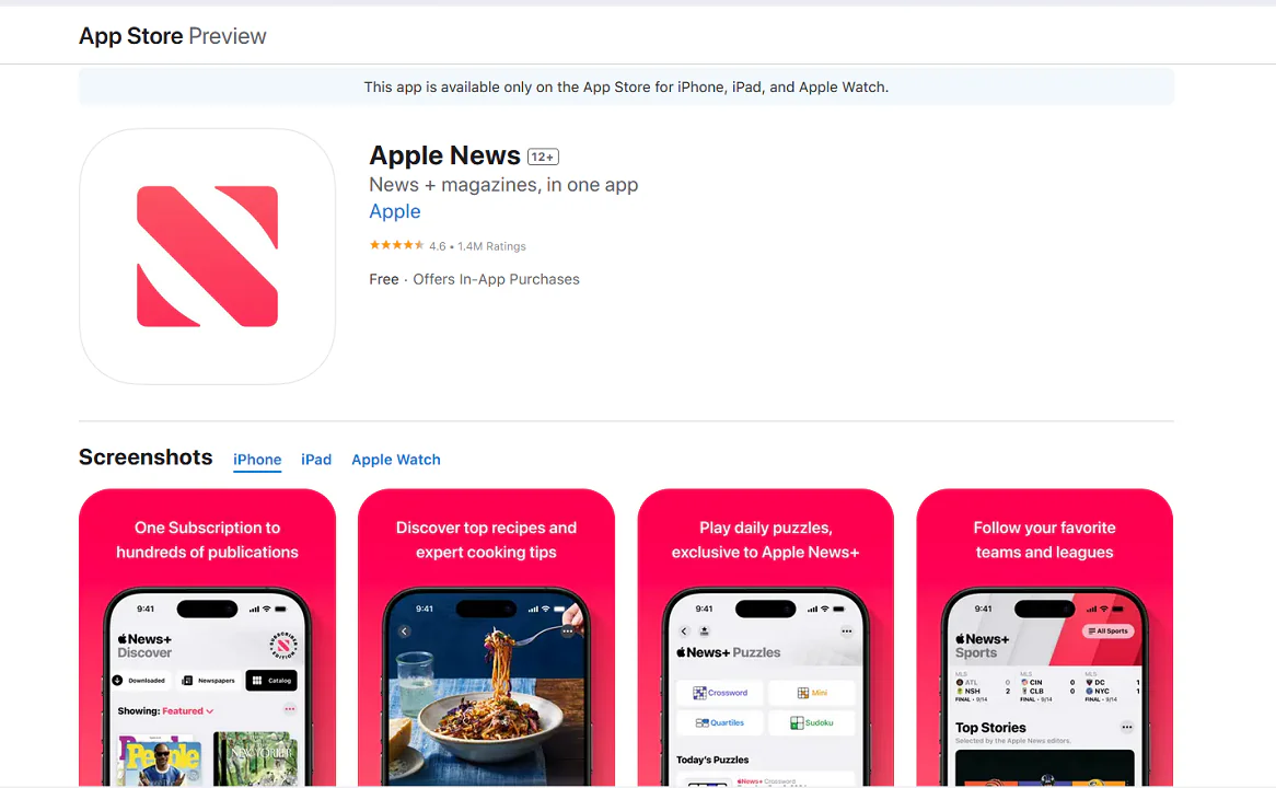 اپلیکیشن خبری Apple News