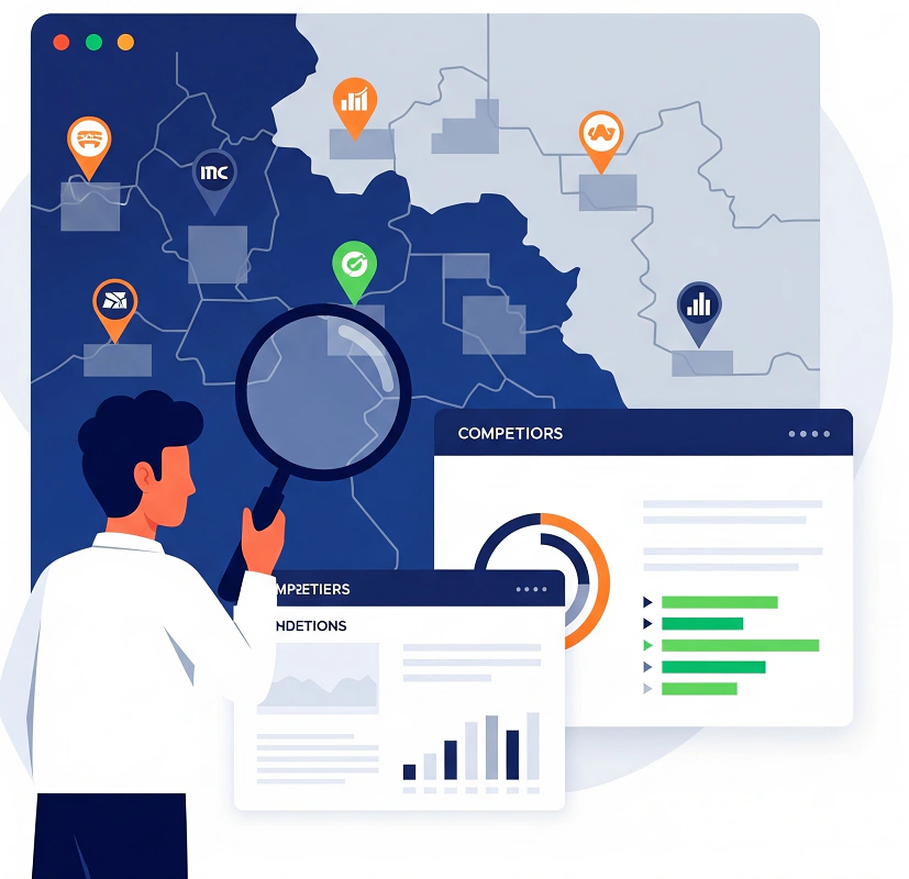 آنالیز رقبا و بازار برای پیدا کردن شکاف