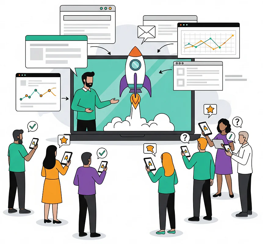 عرضه MVP و جذب اولین کاربران (Go-to-Market)