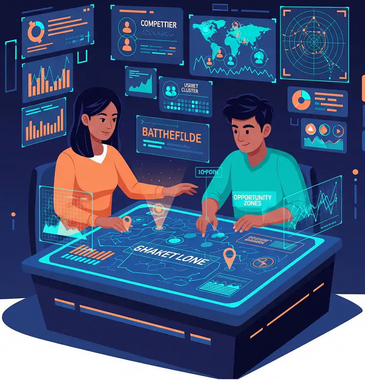 تحلیل بازار و رقبا - از میدان جنگ دیجیتال خود نقشه بردارید