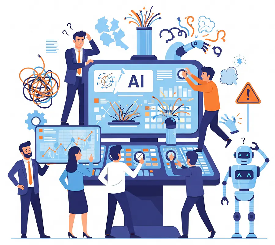 چالش ها و اشتباهات رایج در به کارگیری AI