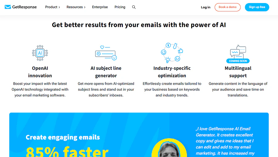 GetResponse AI Email Generator