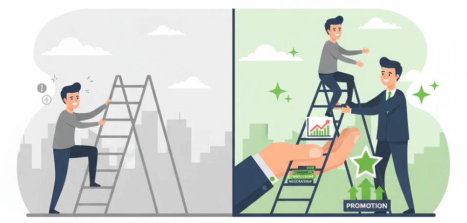 پیشرفت شغلی با حمایت مدیر