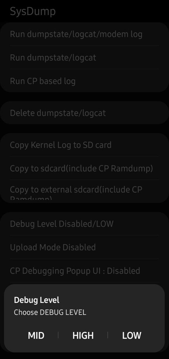 تعریف عملکردی Debug Level
