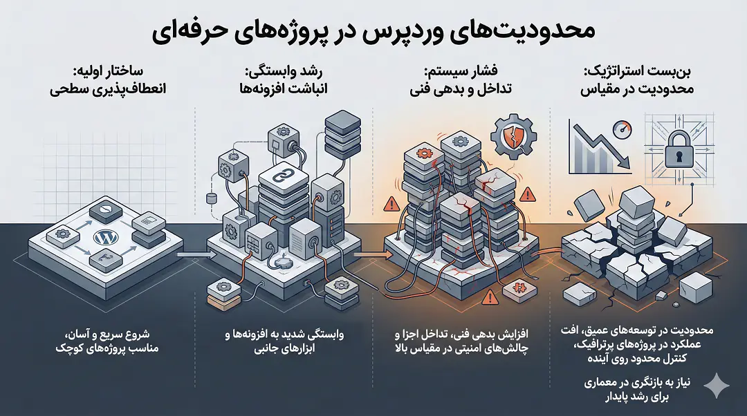محدودیت های وردپرس در پروژه های حرفه ای